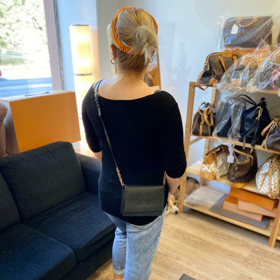 Wallet on Chain Black Leather