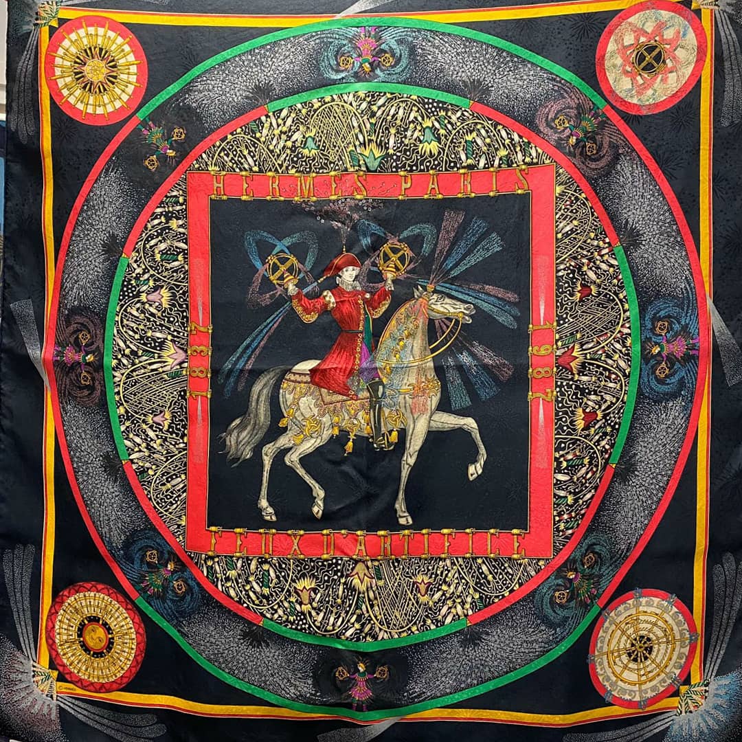 Silk Scarf 90 Feux Dartifice