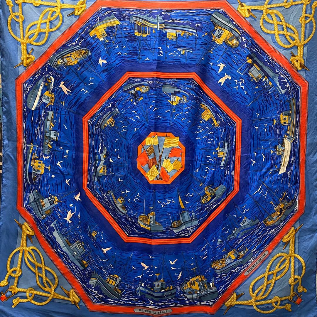 Silk Scarf 90 Retour de Peche