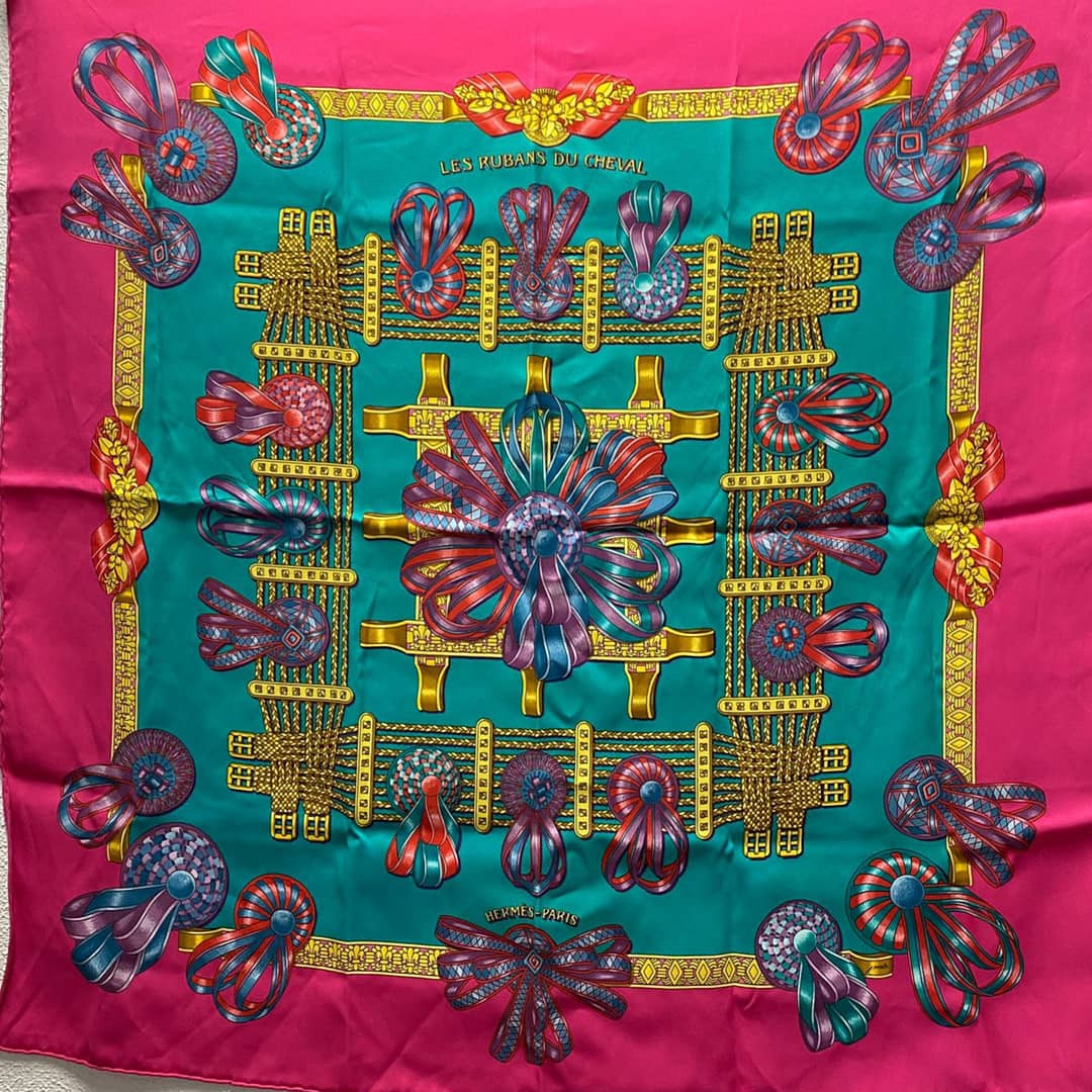 Silk Scarf 70 Les Rubans Du Cheval