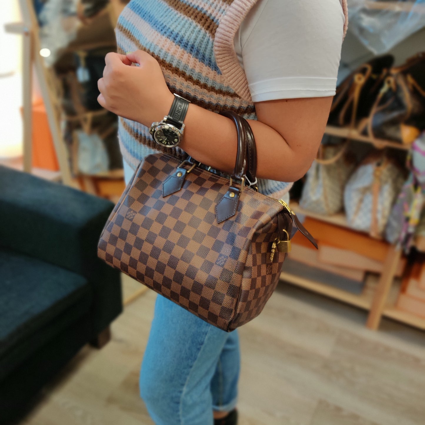 Speedy 25 Damier Ebene