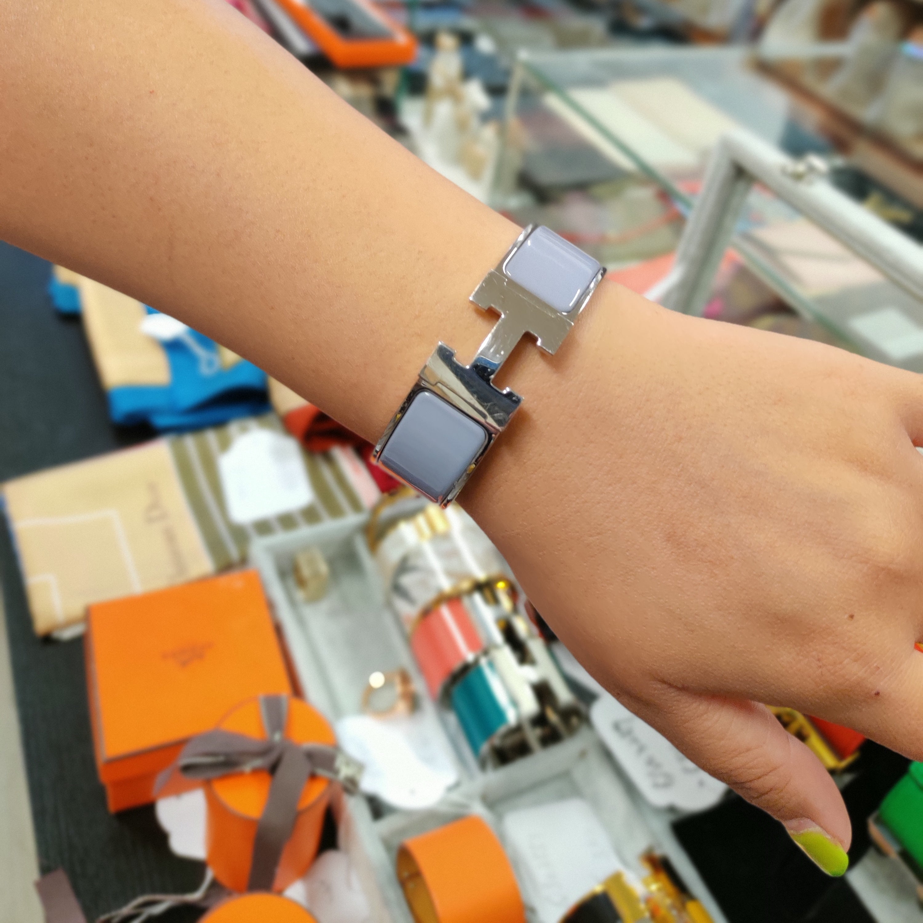 Clic Clac H Bracelet Medium Lavender Silver
