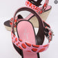 Sugar Pink Poppy Hibiscus Espadrille Wedges 40