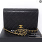 Single Flap Black Lambskin Bag
