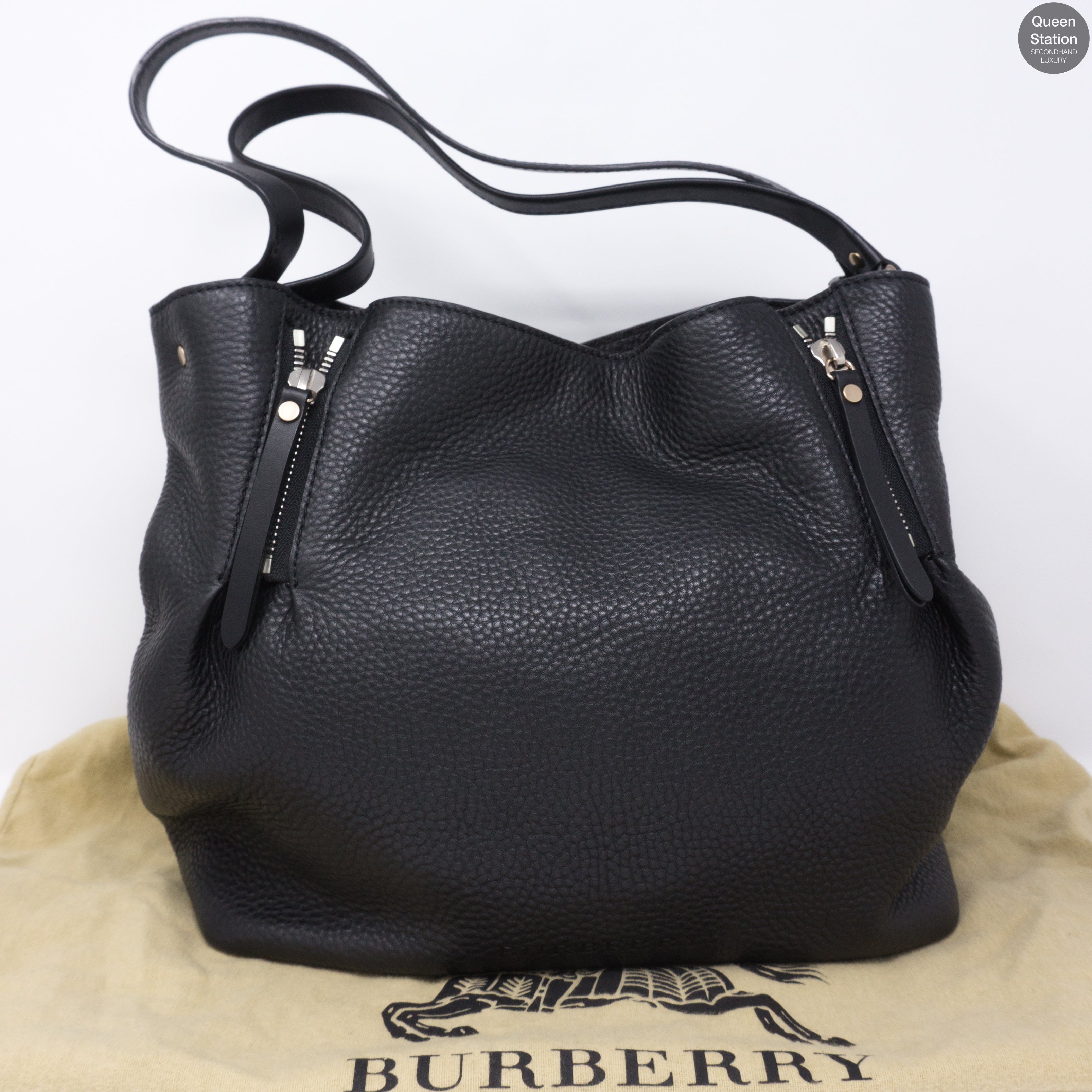 Maidstone Black Leather Tote Bag