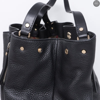 Maidstone Black Leather Tote Bag