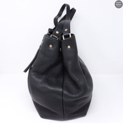 Maidstone Black Leather Tote Bag