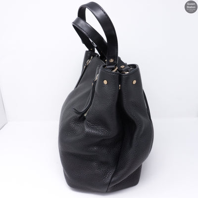 Maidstone Black Leather Tote Bag