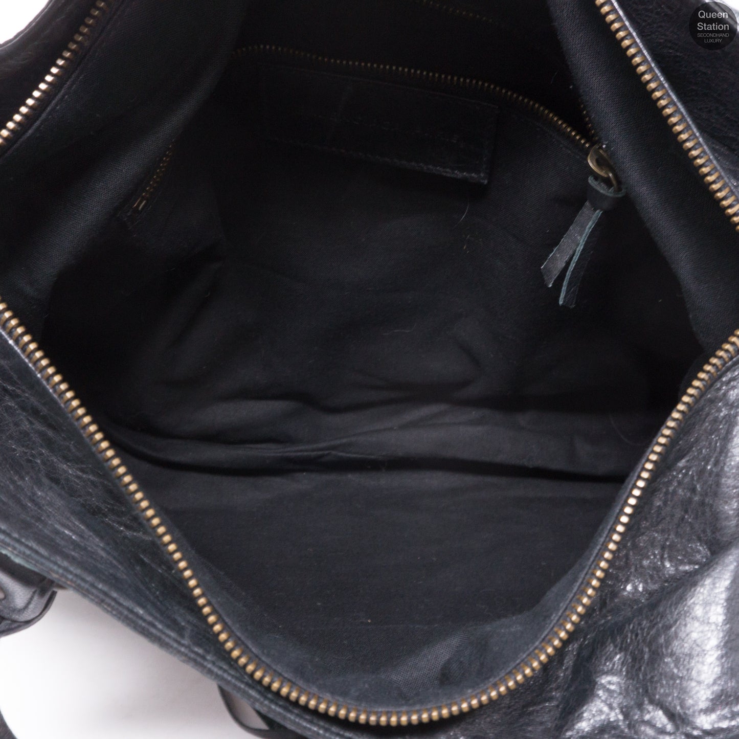 Purse Handbag Black Leather