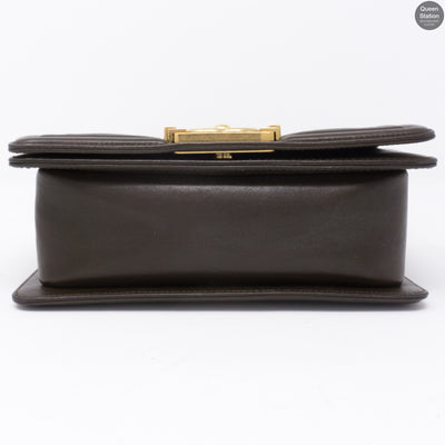 Boy Small Brown Lambskin Leather GHW