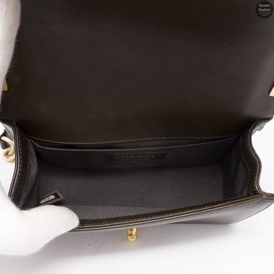 Boy Small Brown Lambskin Leather GHW