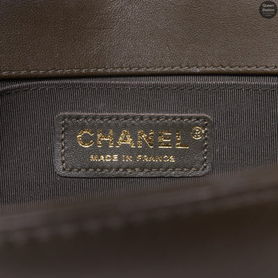 Boy Small Brown Lambskin Leather GHW