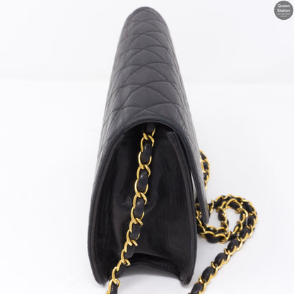 Single Flap Black Lambskin Bag