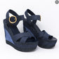Denim Shore Wedge Sandals