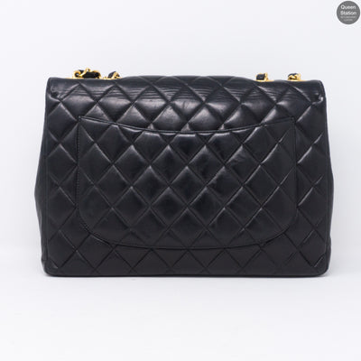 Vintage Black Jumbo Flap Bag