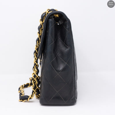 Vintage Black Jumbo Flap Bag