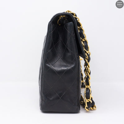 Vintage Black Jumbo Flap Bag