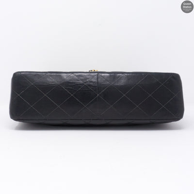 Vintage Black Jumbo Flap Bag