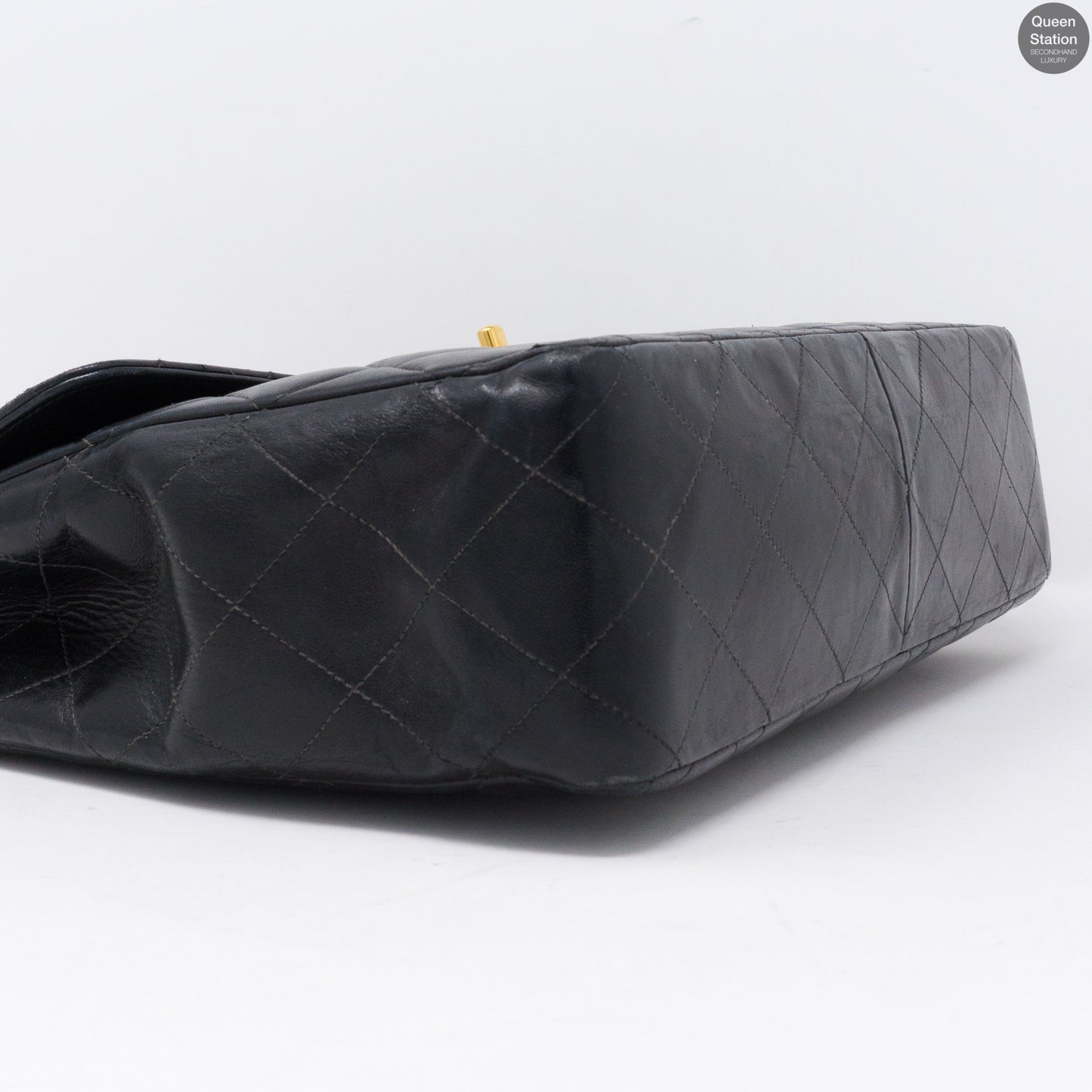 Vintage Black Jumbo Flap Bag
