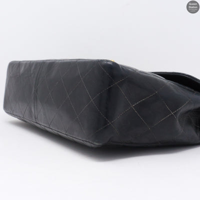 Vintage Black Jumbo Flap Bag