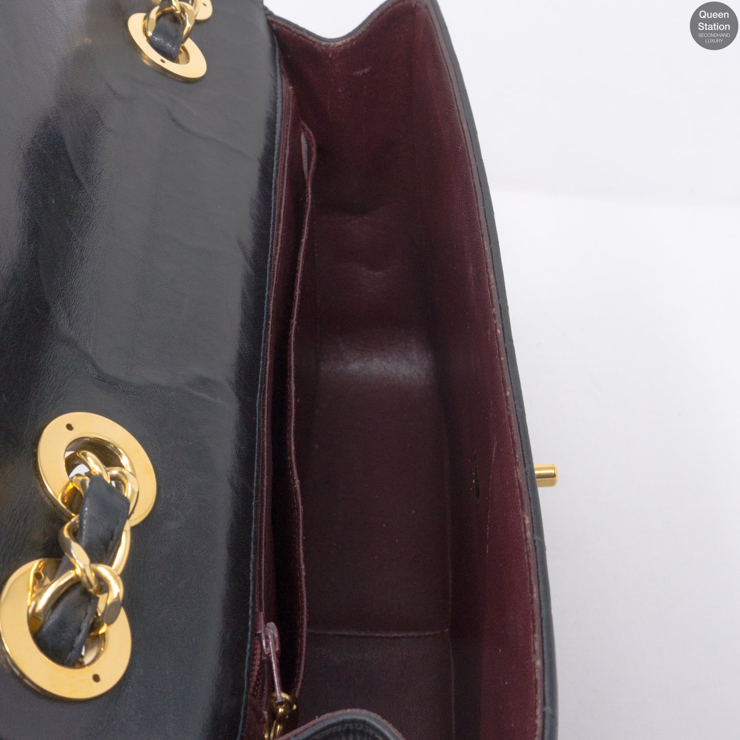 Vintage Black Jumbo Flap Bag