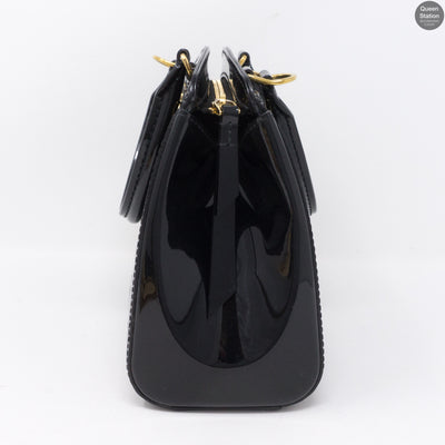 Brea PM Black Vernis Leather