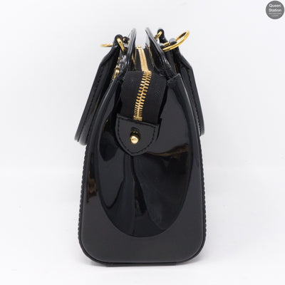 Brea PM Black Vernis Leather