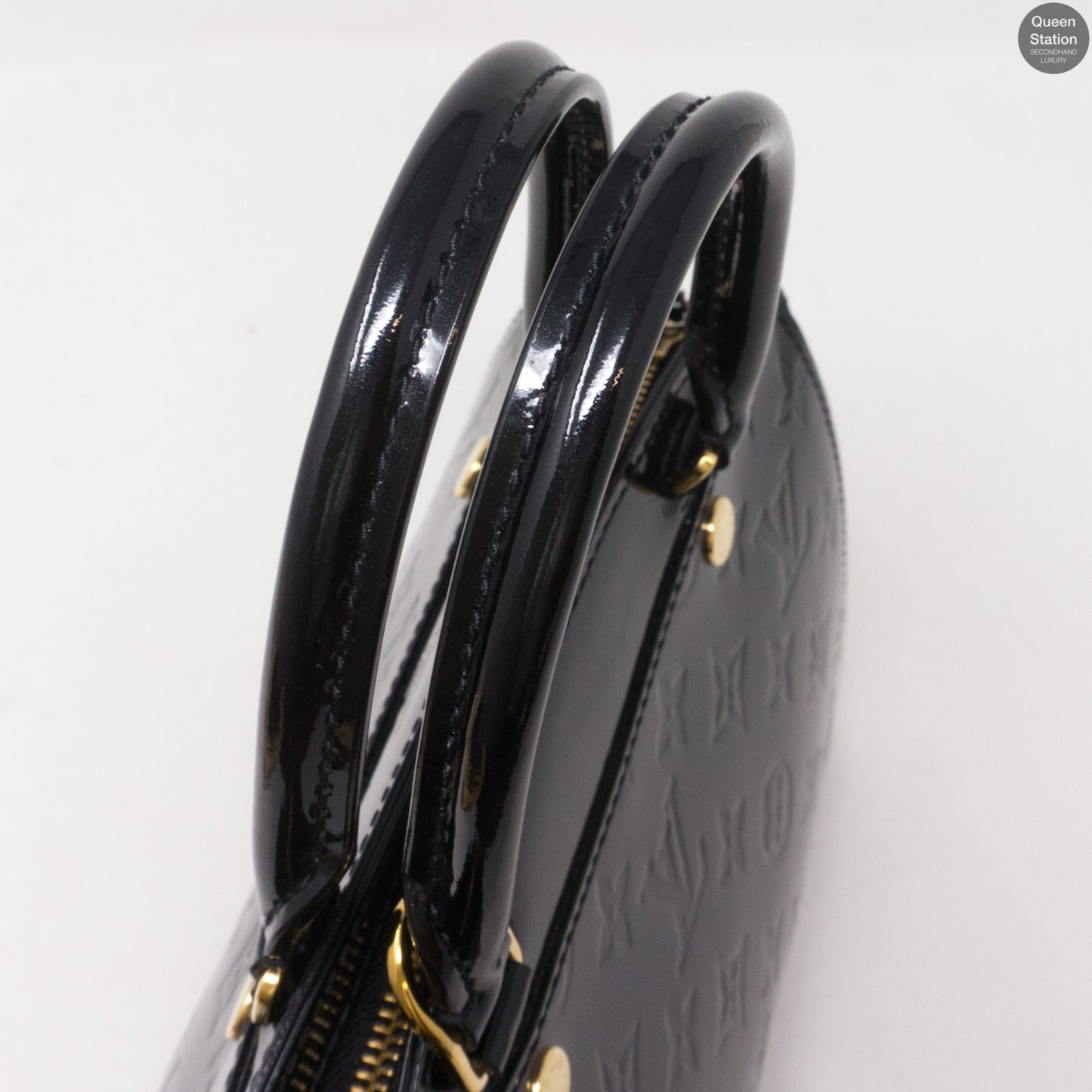 Brea PM Black Vernis Leather