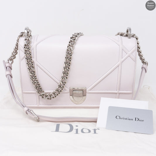 Diorama Medium Flap Bag Light Pink Leather