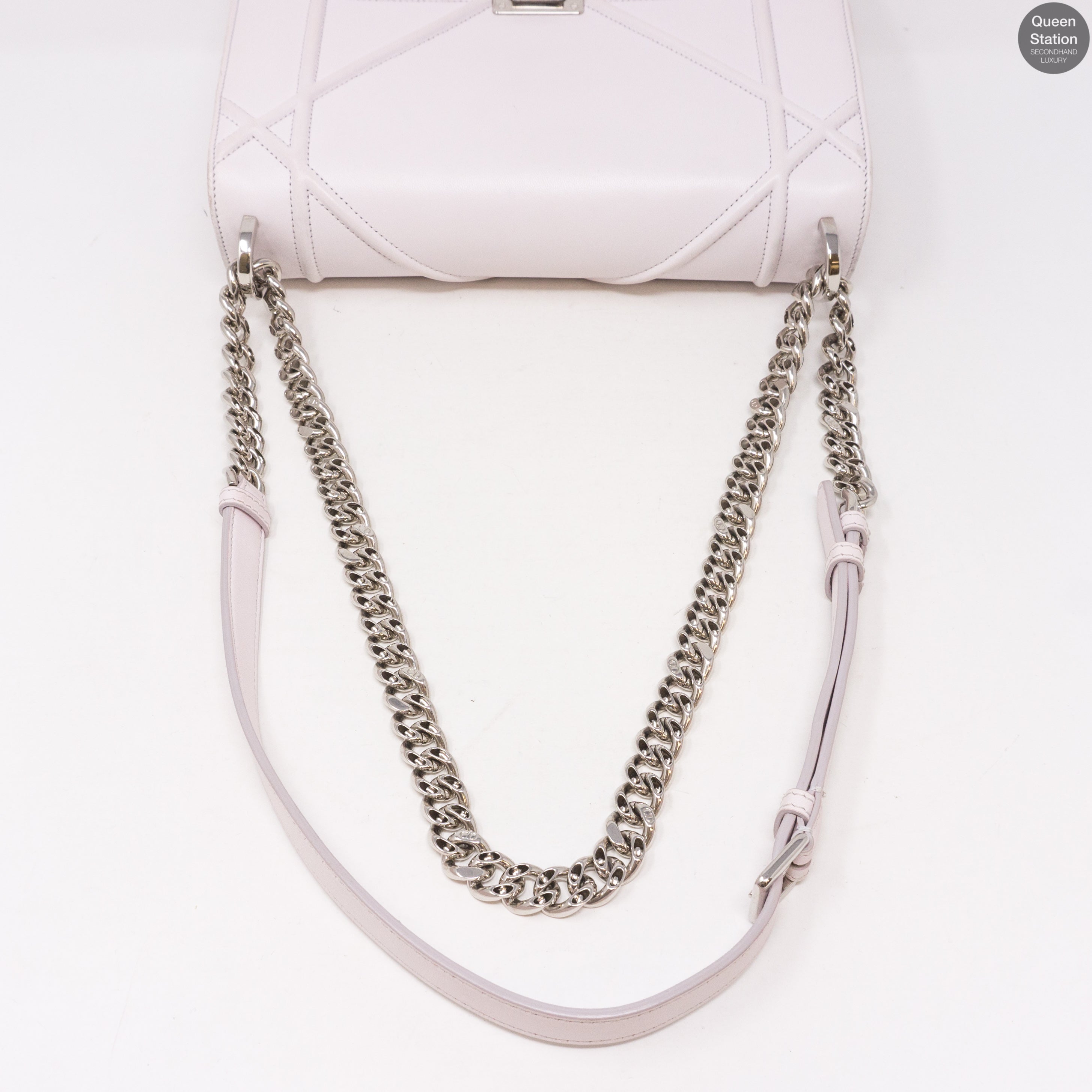 Diorama Medium Flap Bag Light Pink Leather
