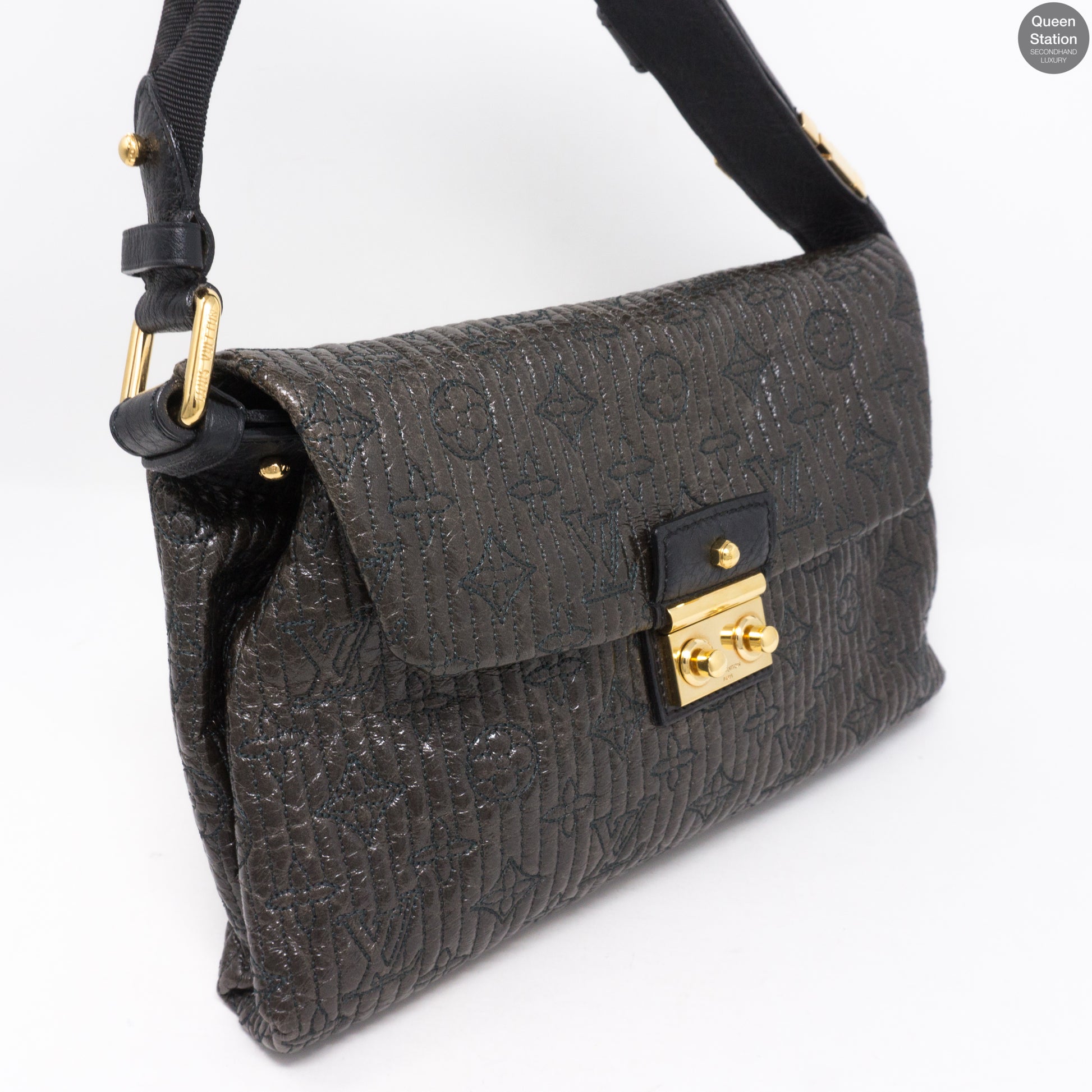 Louis Vuitton Motard Pochette Monogram Leather Bag