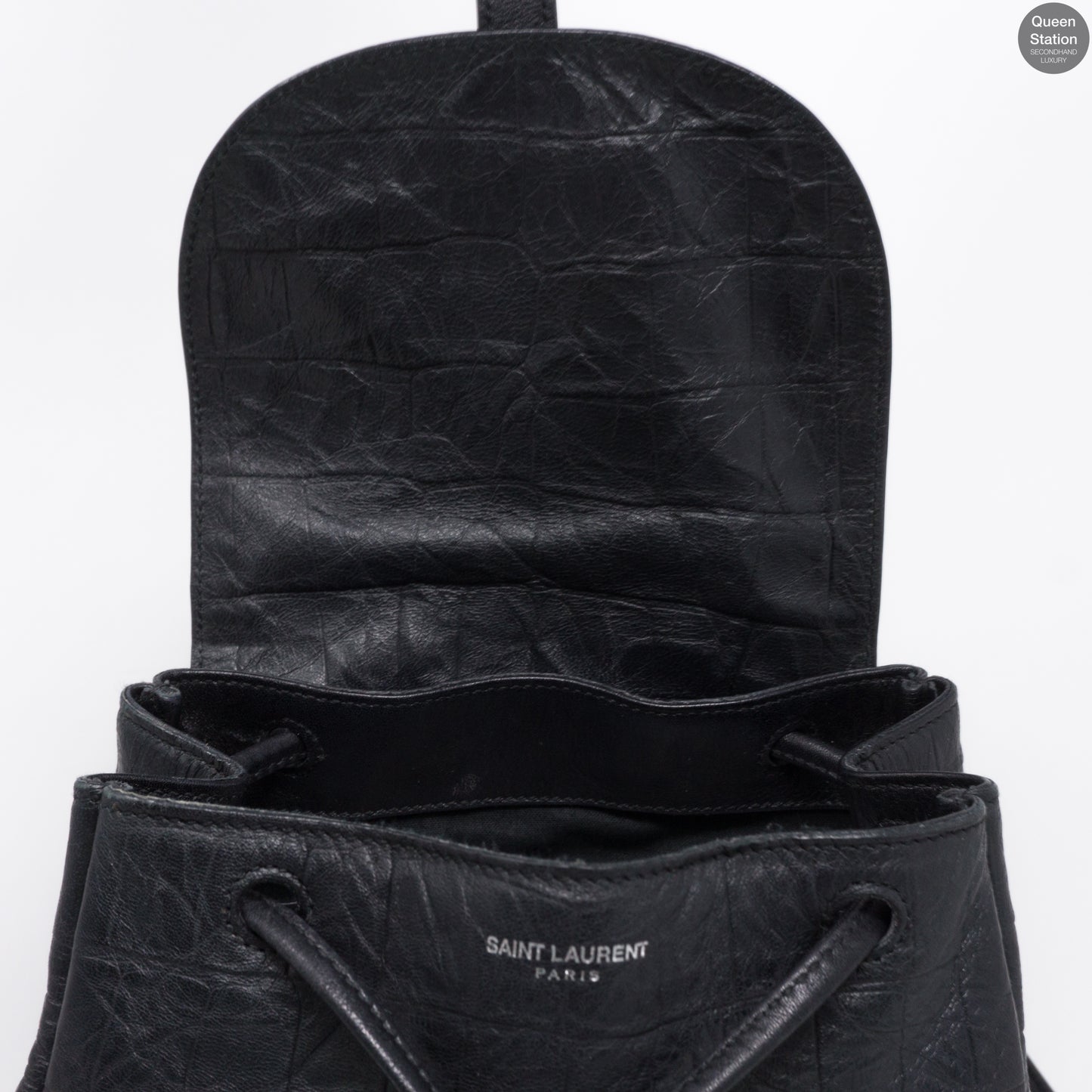 Small Festival Backpack Black Leather