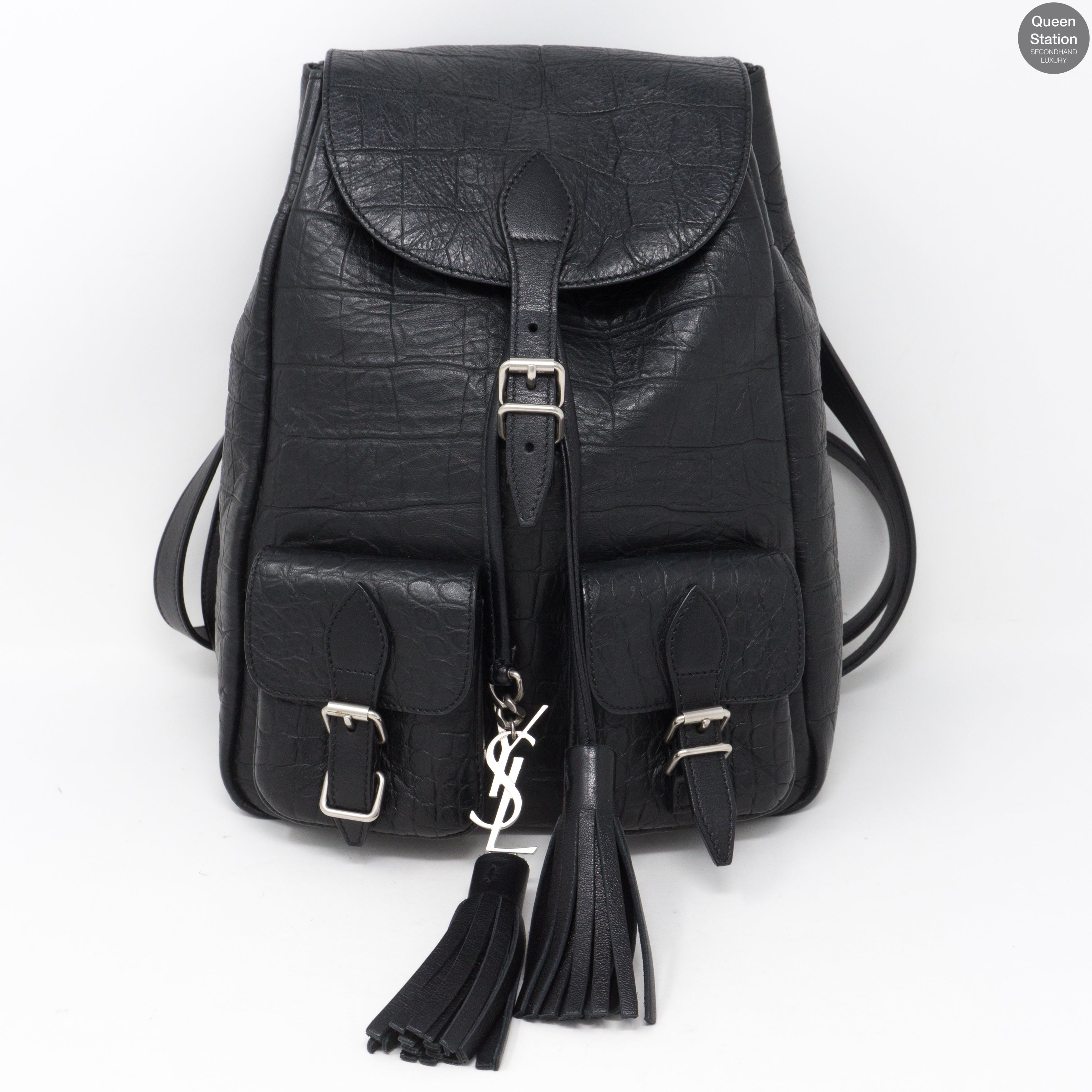 Small Festival Backpack Black Leather