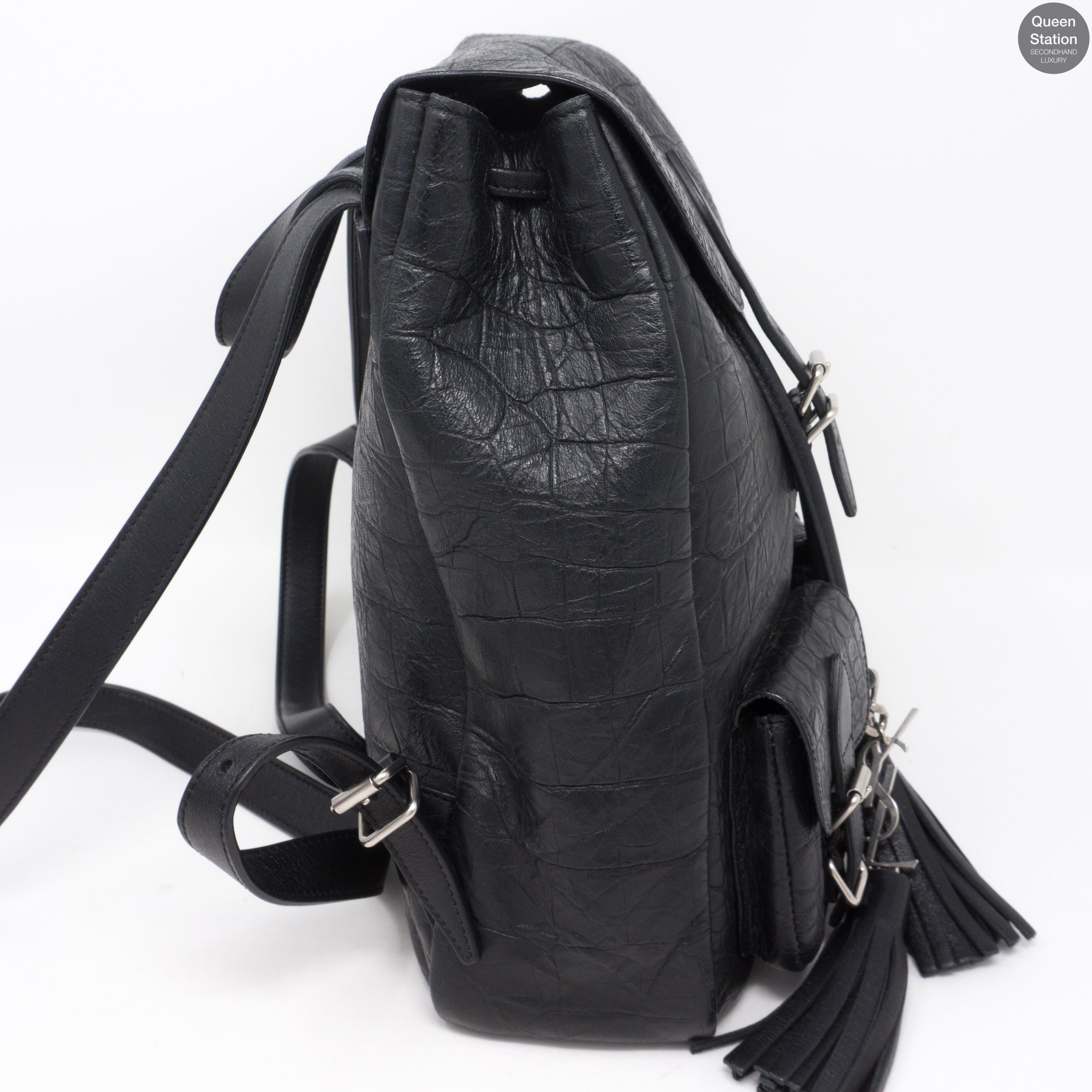 Small Festival Backpack Black Leather