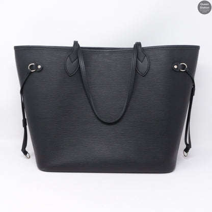 Neverfull MM Epi Leather Noir Electric & Pochette