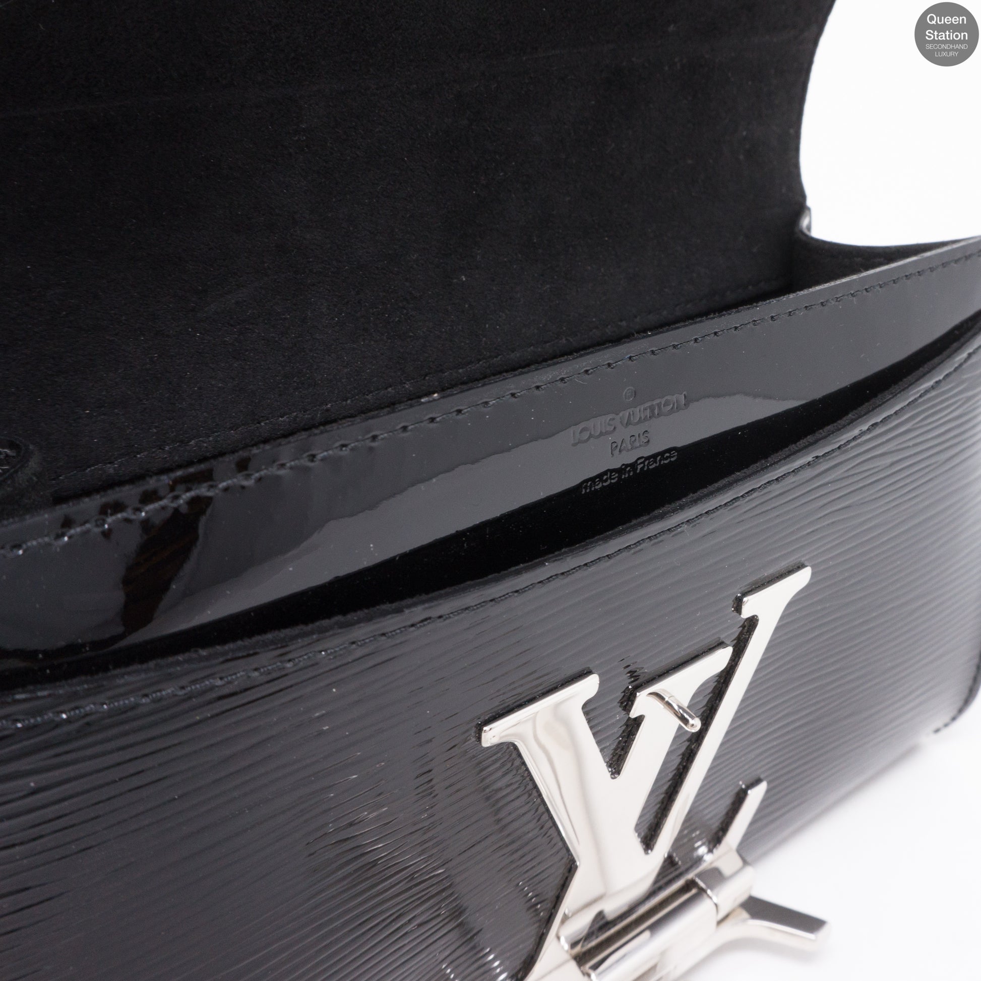 Louis Vuitton Louise Epi Clutch With Strap Black - THE PURSE AFFAIR