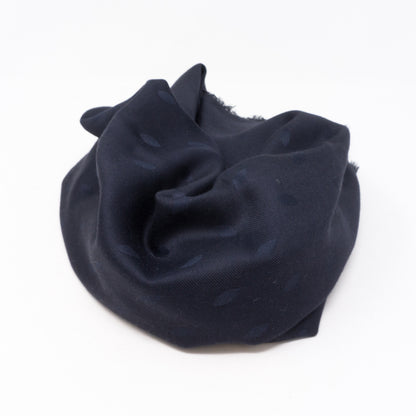 Dark Blue Silk & Wool Scarf