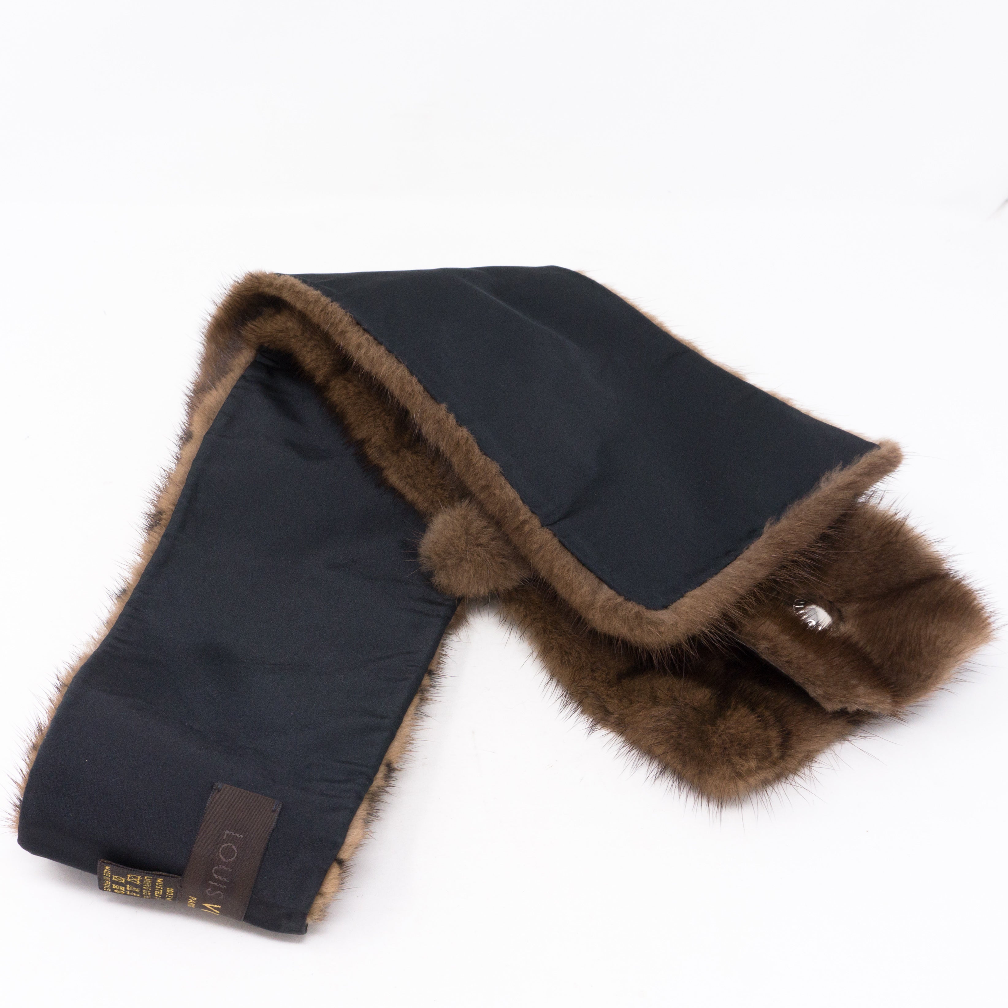 Monogram Mink Scarf Muffler