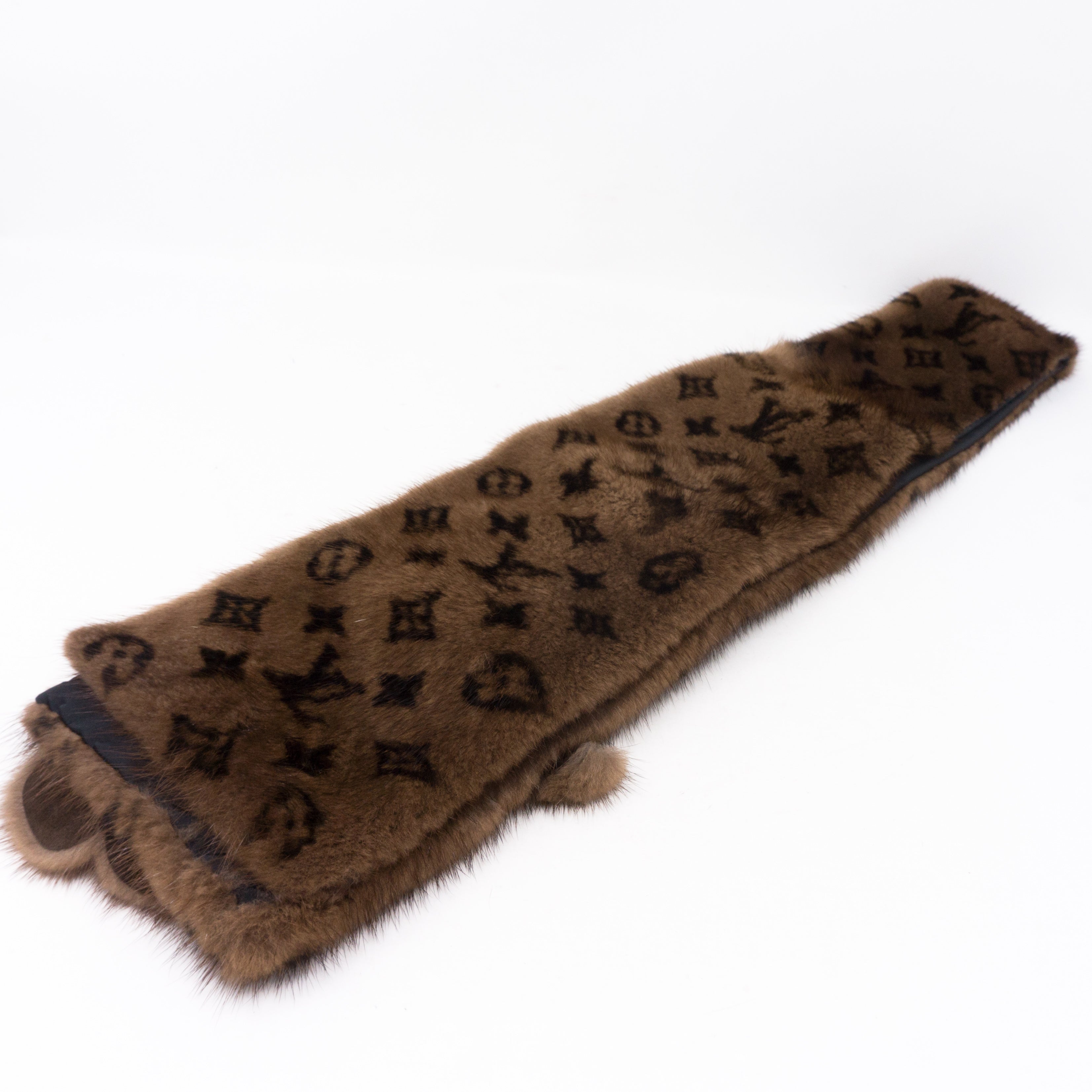 Monogram Mink Scarf Muffler