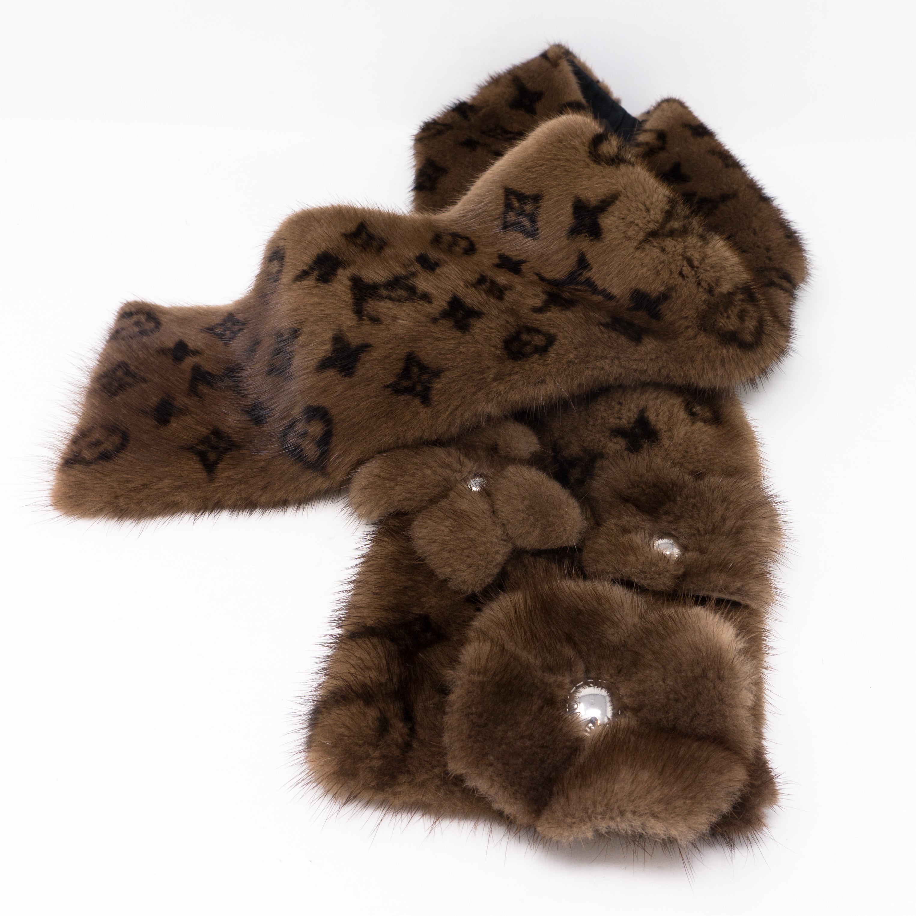 Monogram Mink Scarf Muffler