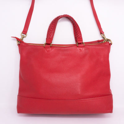 Effie Tote Red Leather