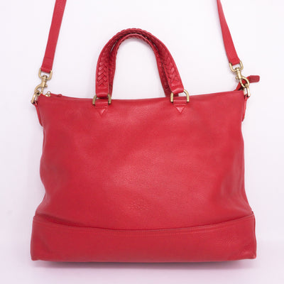 Effie Tote Red Leather