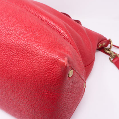 Effie Tote Red Leather