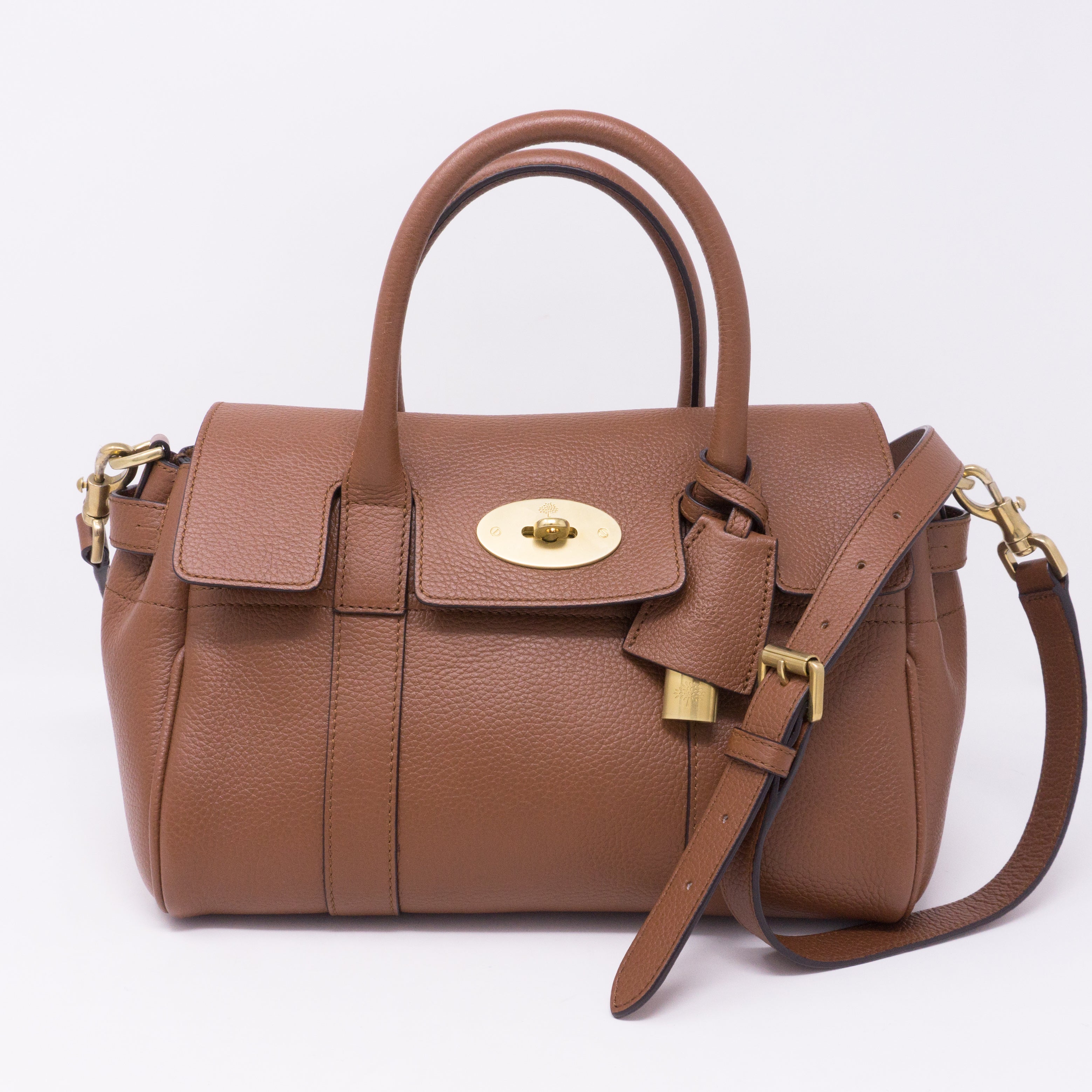 Small Bayswater Satchel Brown Leather