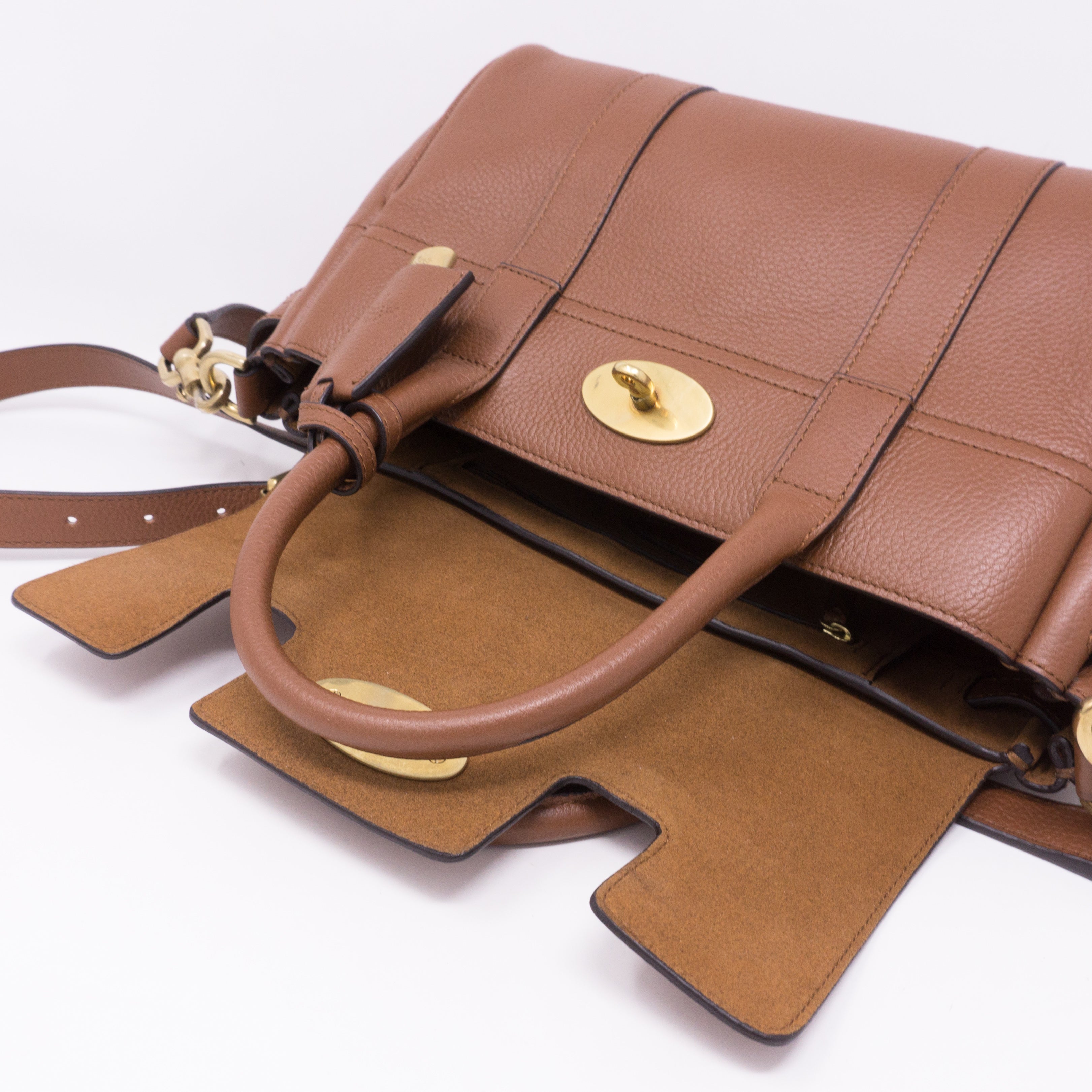 Small Bayswater Satchel Brown Leather