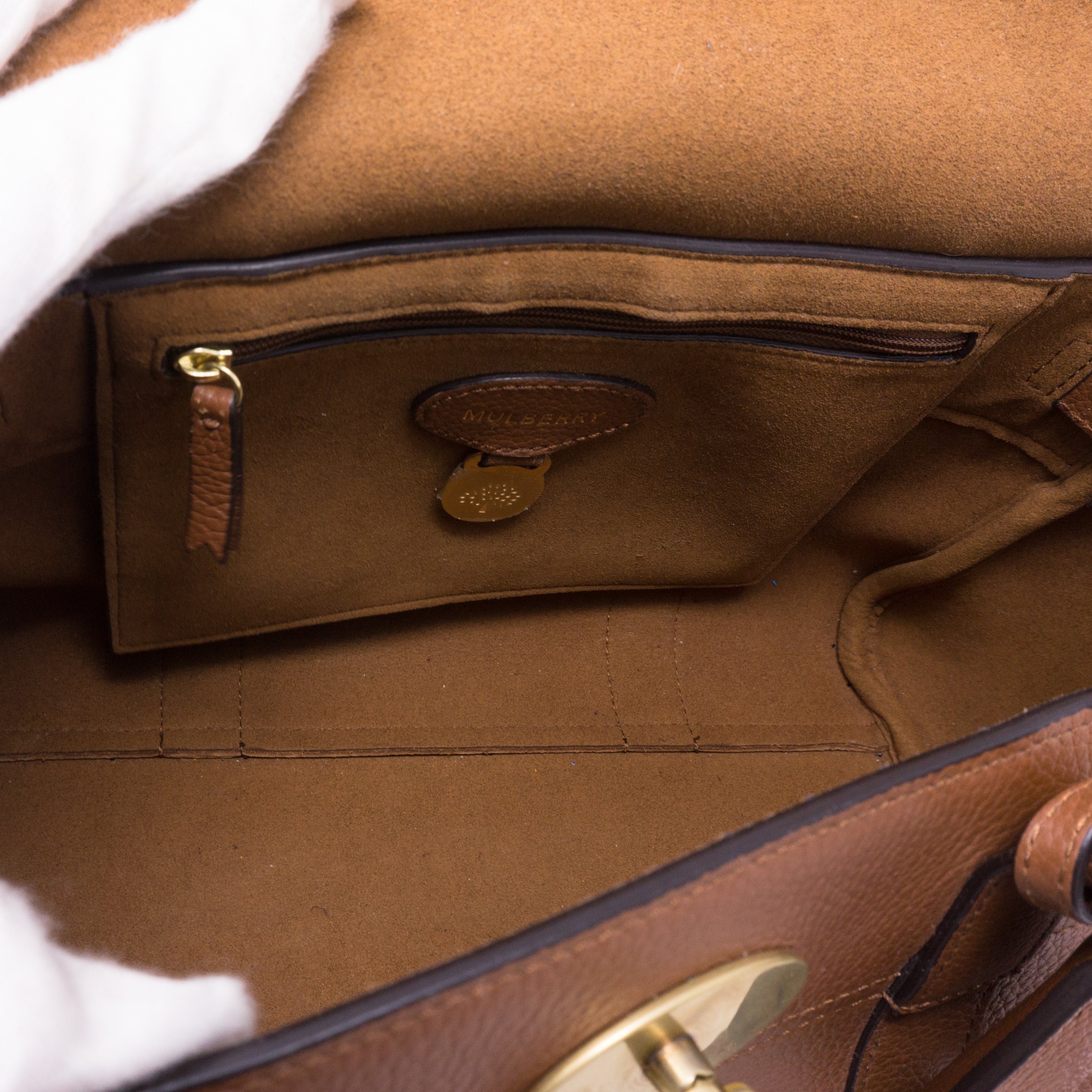 Small Bayswater Satchel Brown Leather
