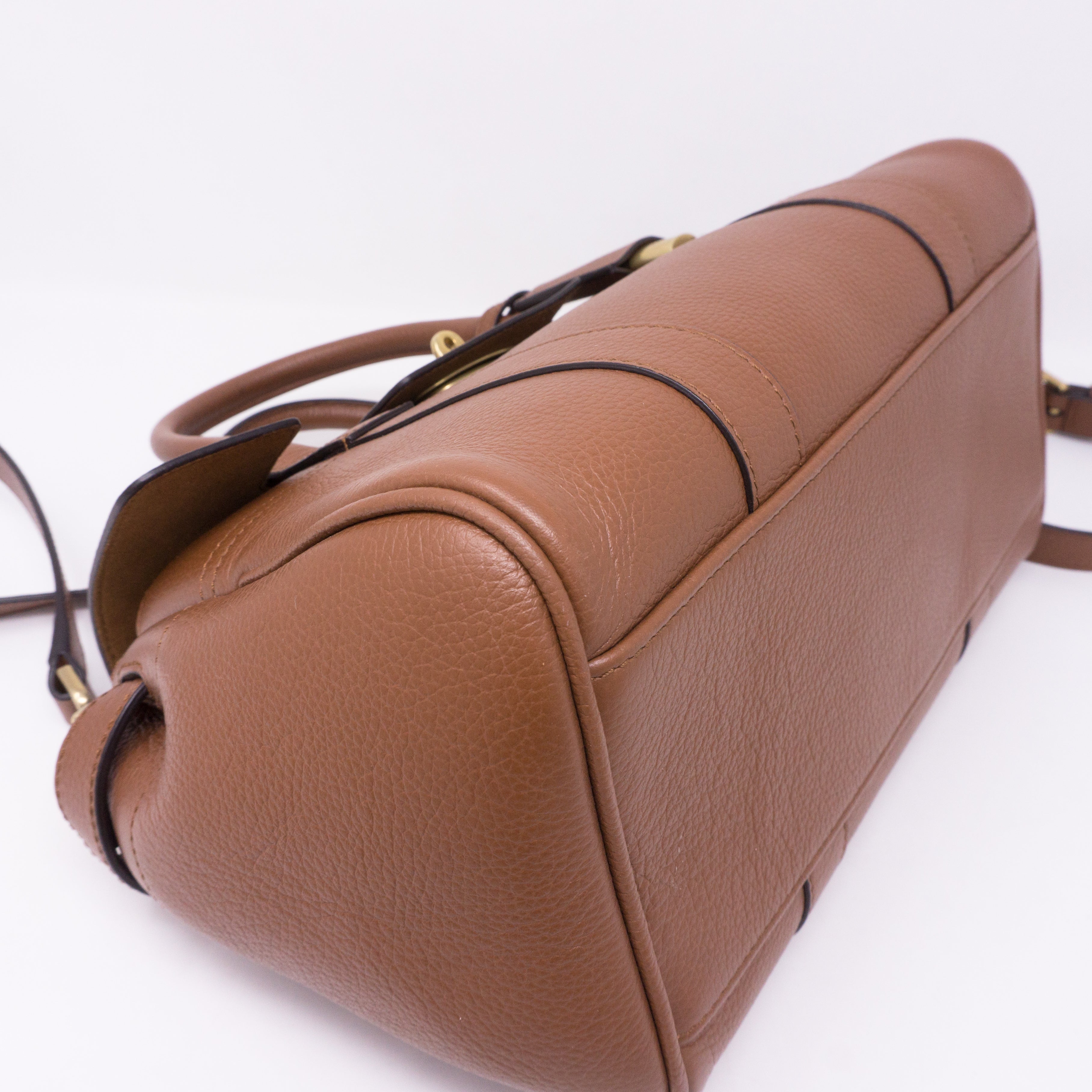 Small Bayswater Satchel Brown Leather