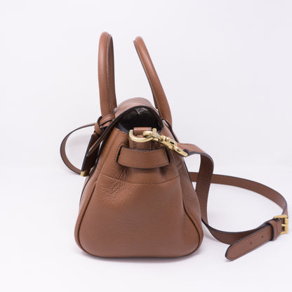 Small Bayswater Satchel Brown Leather