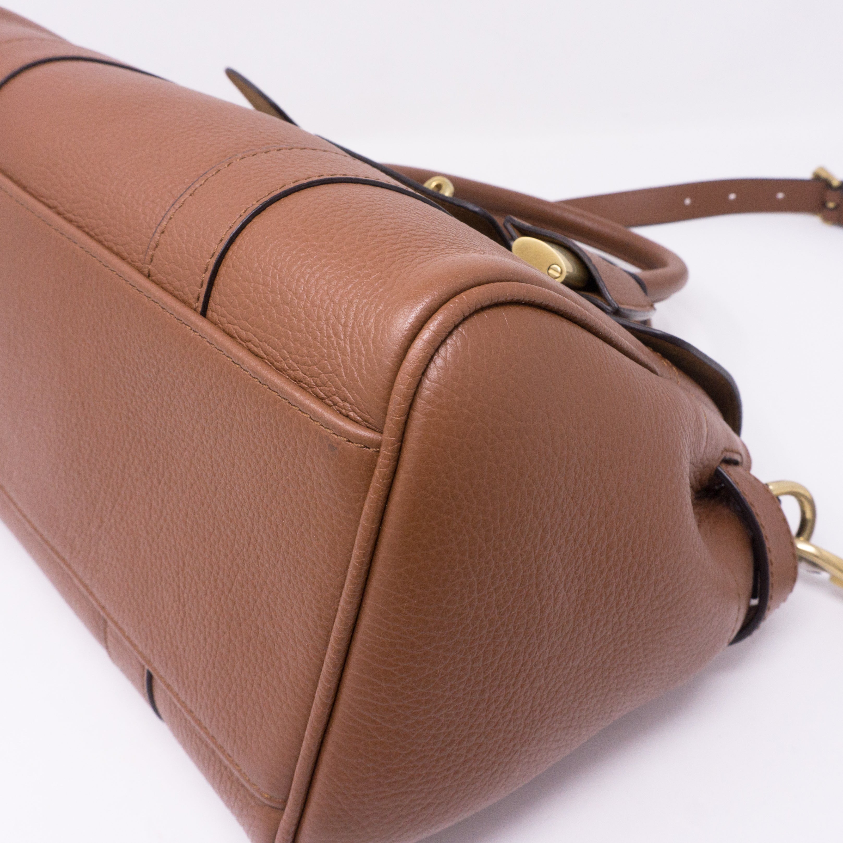 Small Bayswater Satchel Brown Leather