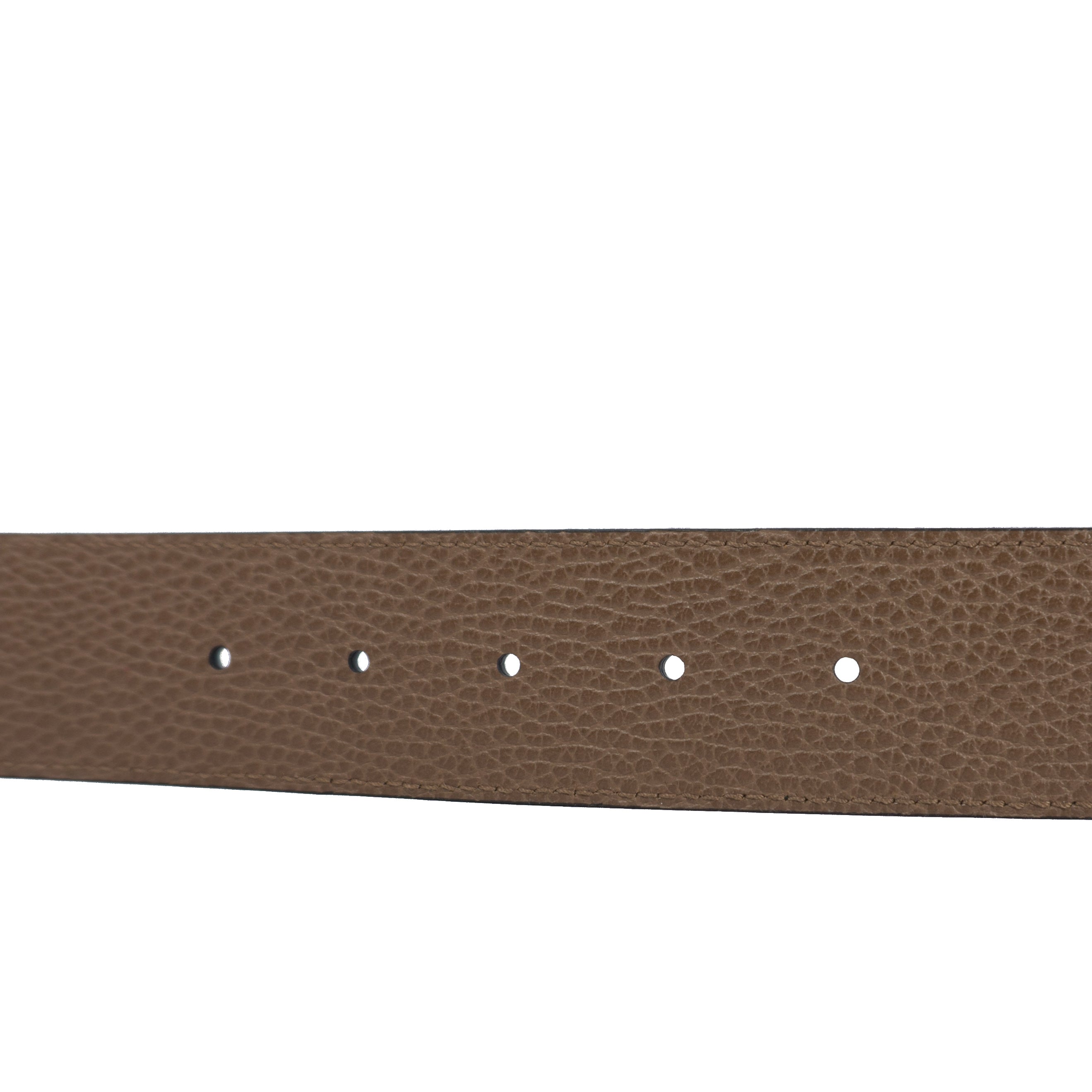 Double G Buckle Reversible Leather Belt 85 cm